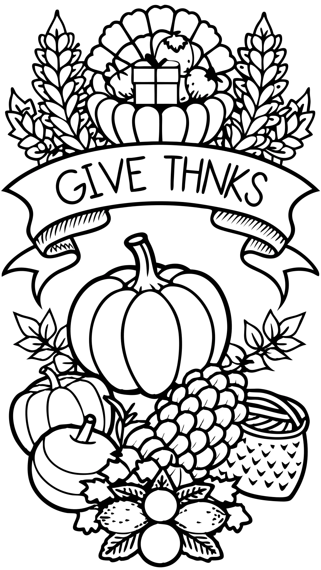 give thanks coloring pages